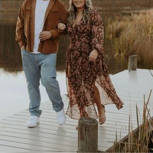 Buddy Love Long Sleeve Maxi with Slit